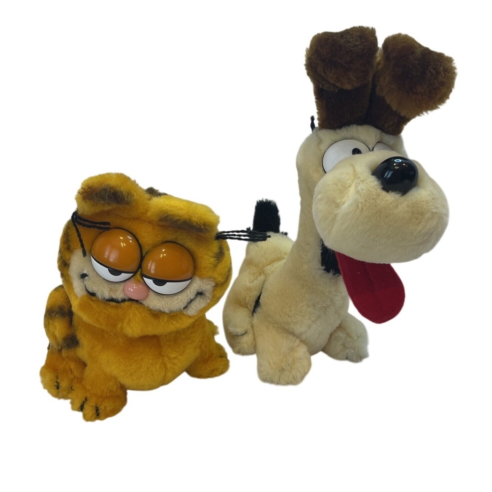 Vintage Plush GARFIELD‎ & ODIE 1978 & 1983 from Fun Farm